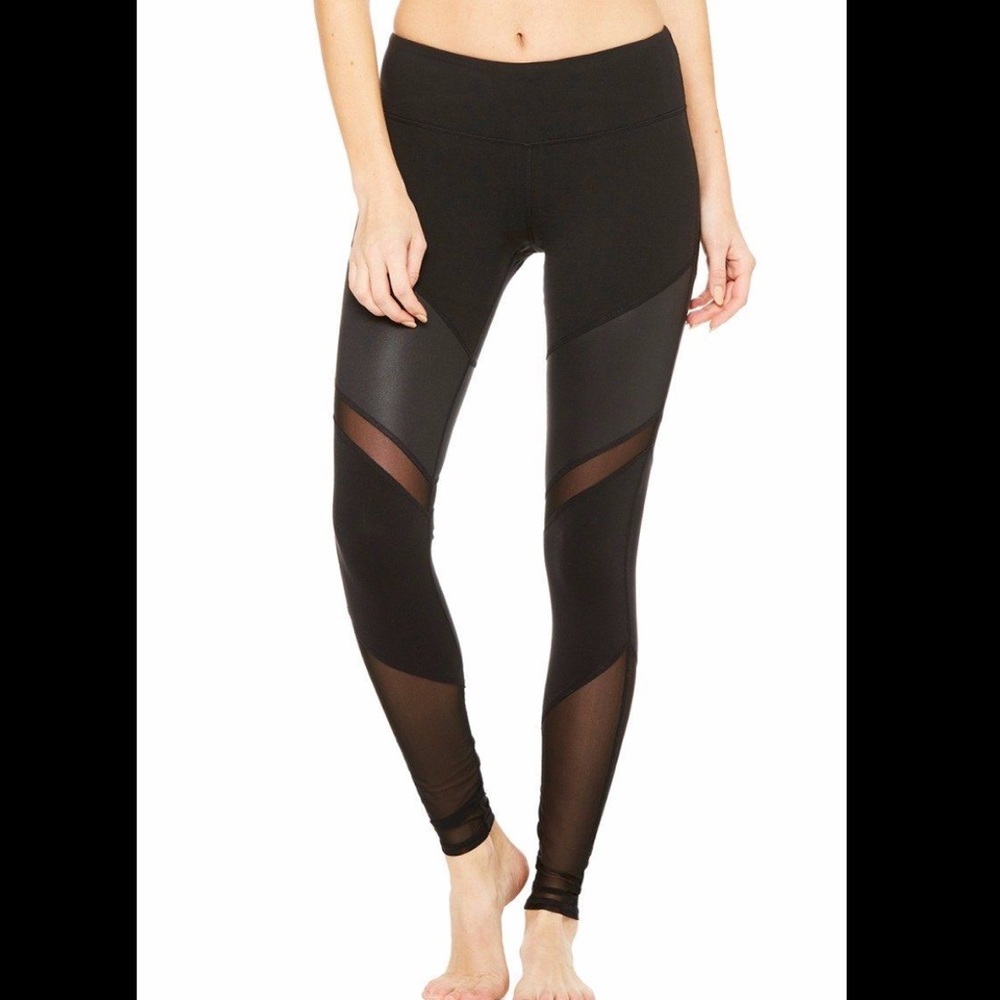 ALO Black sheer Sheila vinyasa legging XS